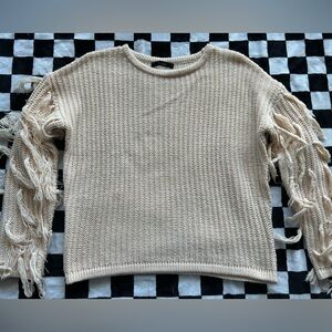 Fringe Sleeve Sweater